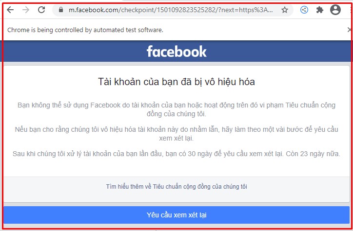 Tại Sao Tài Khoản Facebook Bị Vô Hiệu Hóa?